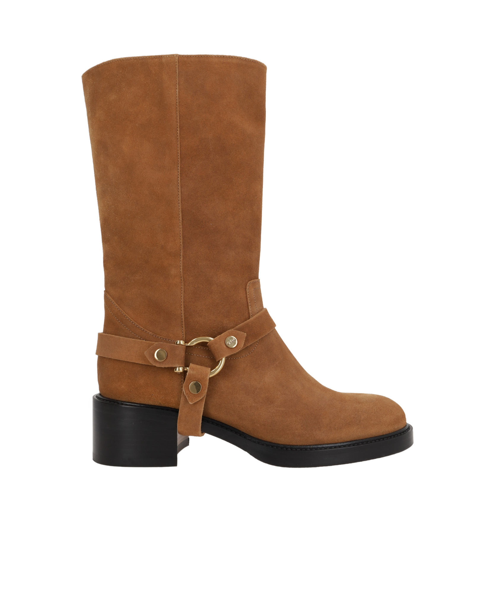Chloé Dakota Buckled Suede Ankle Boots In Brown