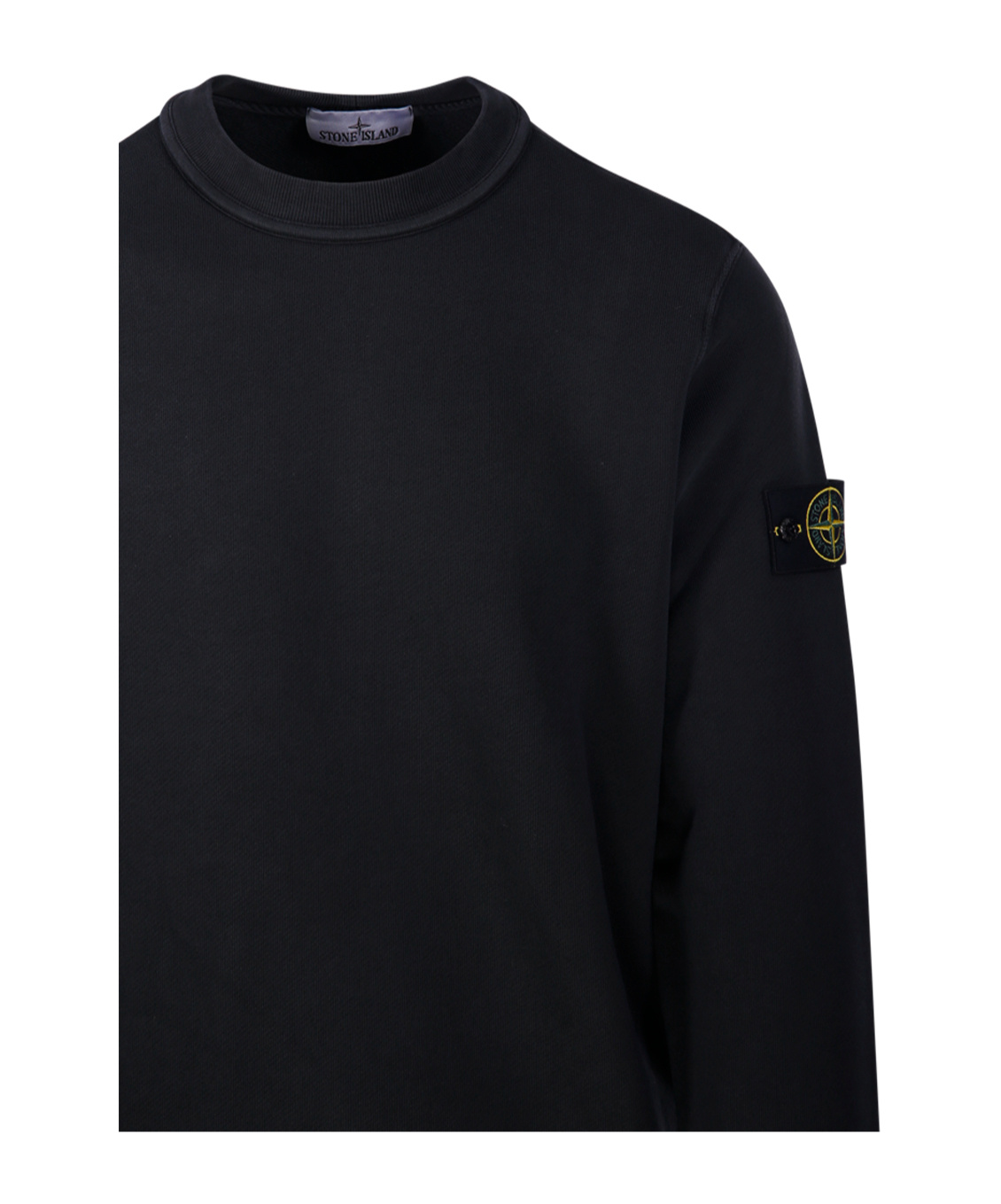 Shop Stone Island Compass-badge Sweatshirt In Black