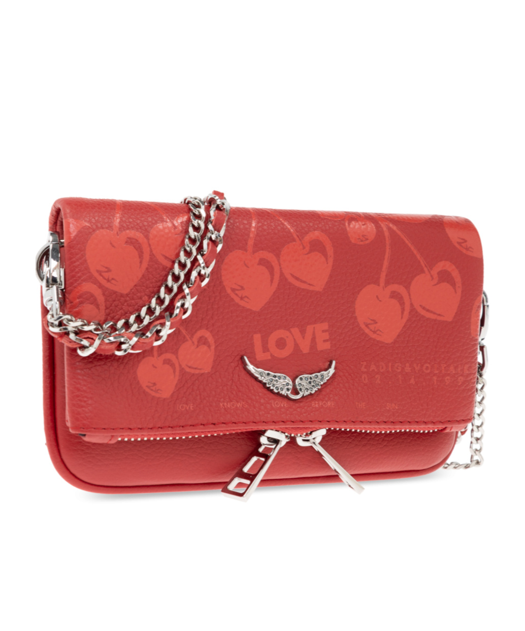 Zadig & Voltaire Mini Rock Clutch Bag In Red