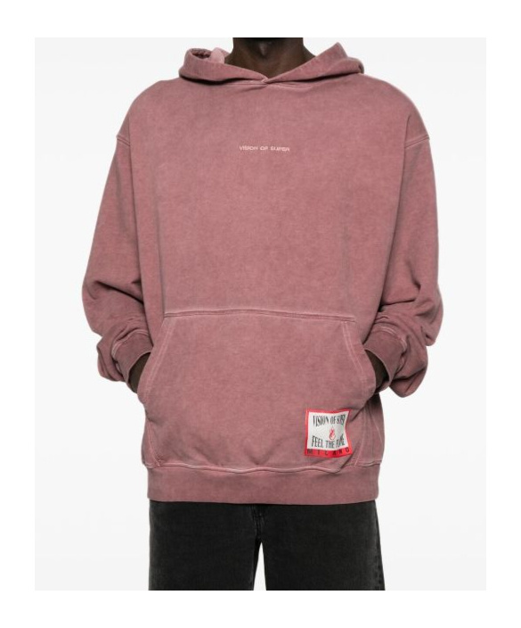 Vision Of Super Washed Dusty Mauve Oversized Sweatshirt In Pink
