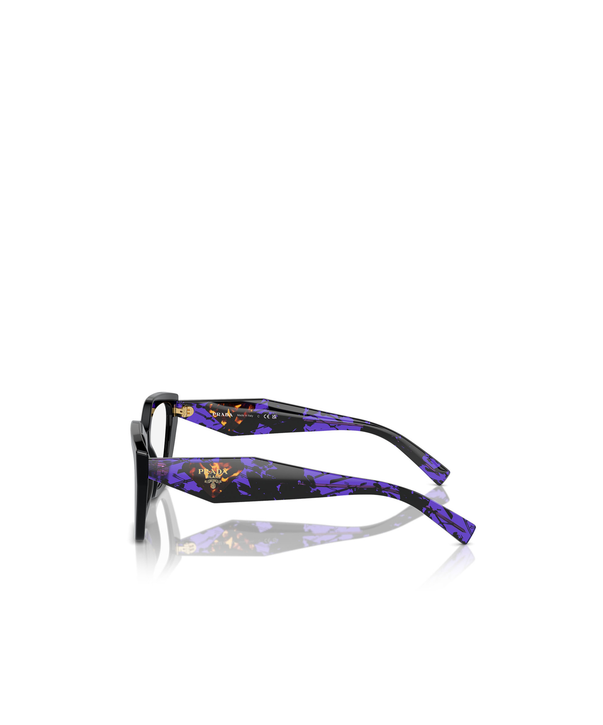 Prada Logo Flat Mirror In Black