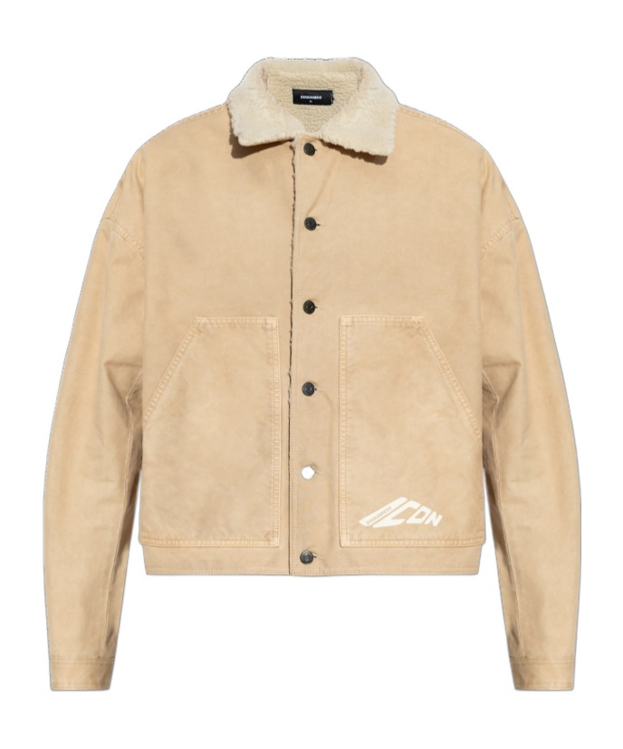 Dsquared2 Long-sleeved Casual Jacket In Nude