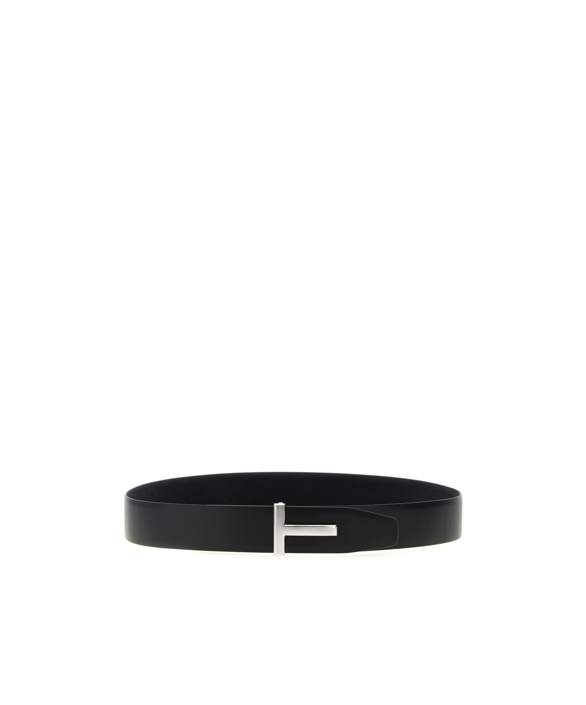 Tom Ford 't' Reversible Belt In Black