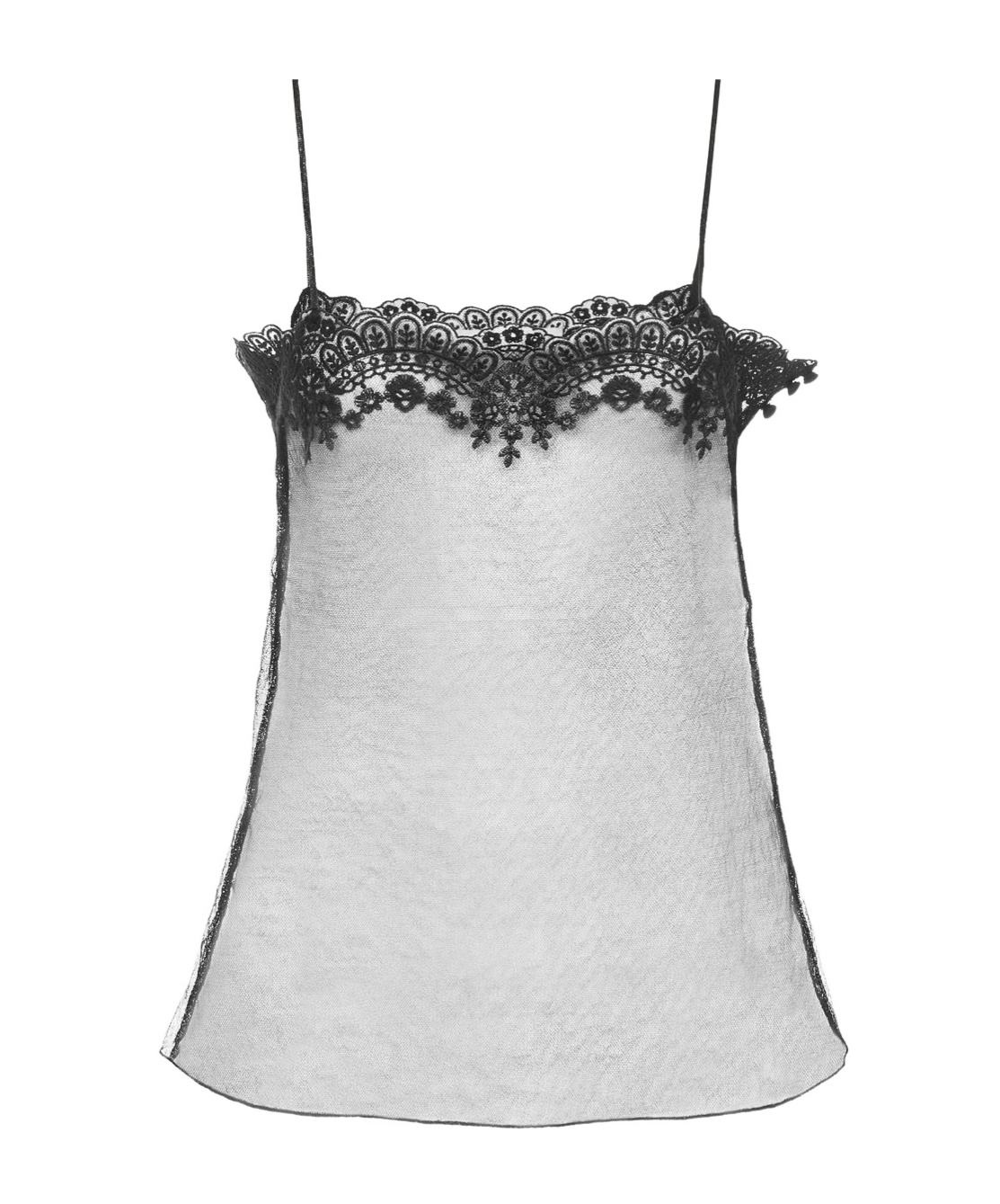 Chloé Fitted Tank Top In Embroidered Lace In White