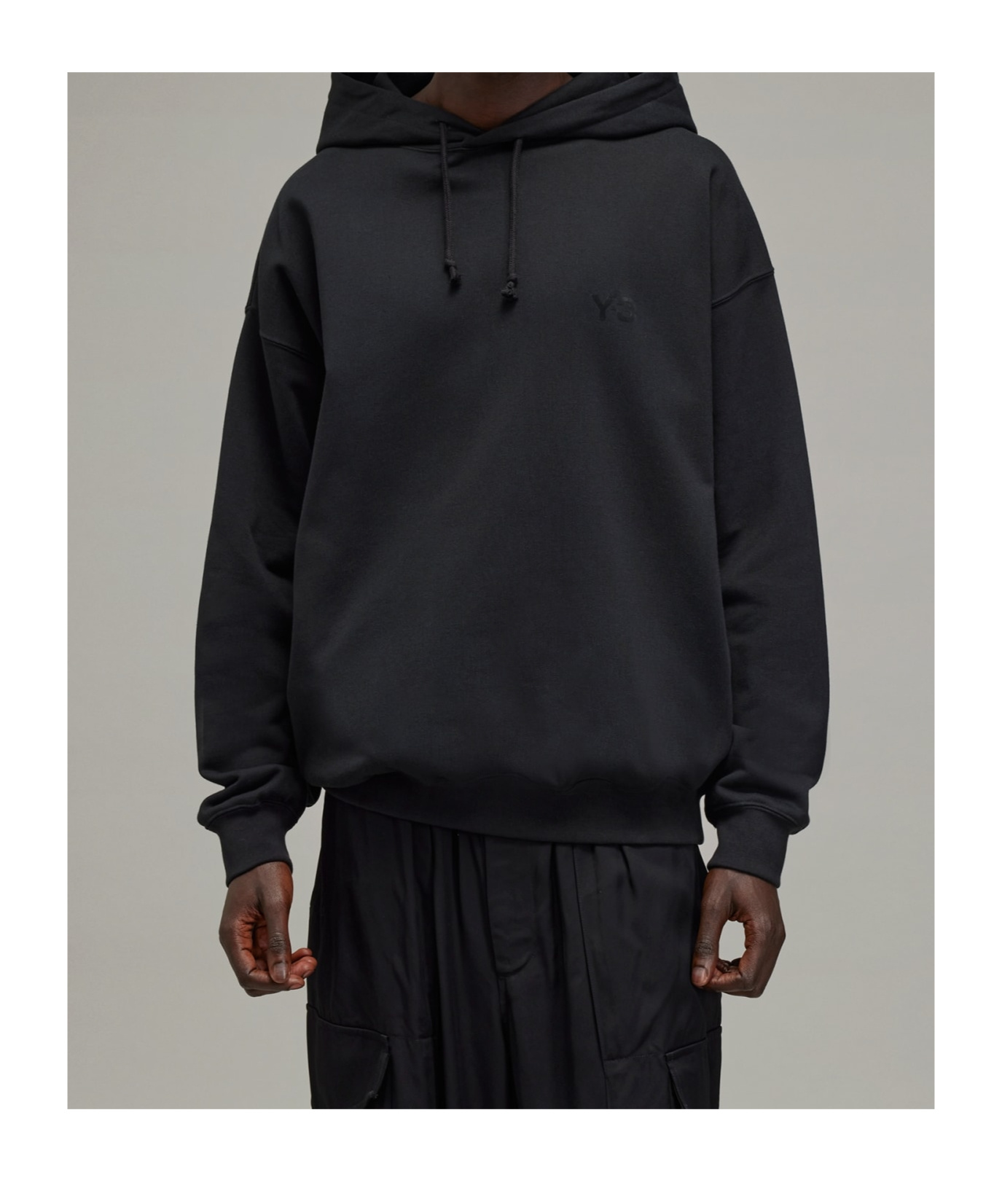 Shop Y-3 French-terry Hoodie In Black