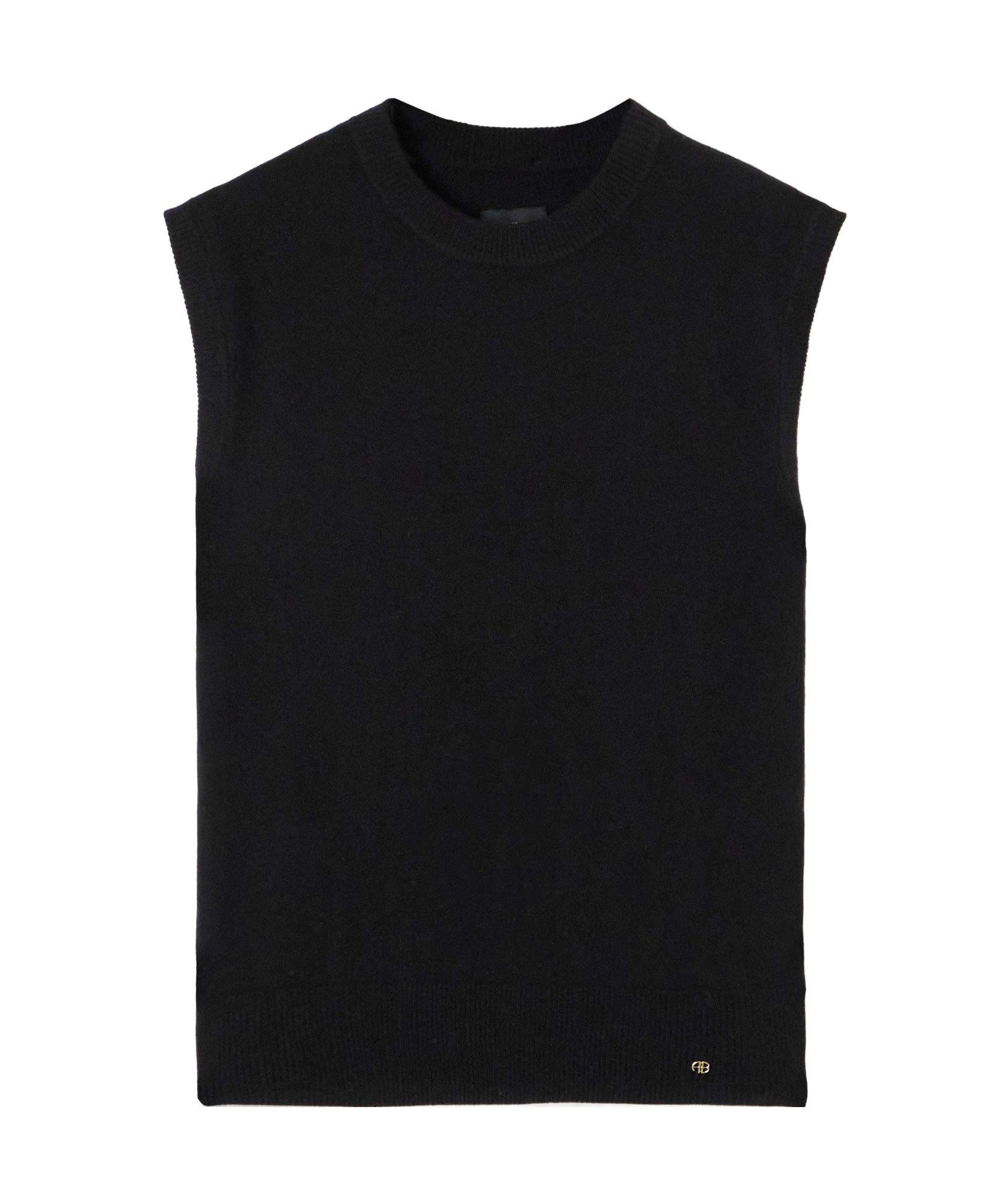 Shop Anine Bing Ronan Cashmere Vest In Black
