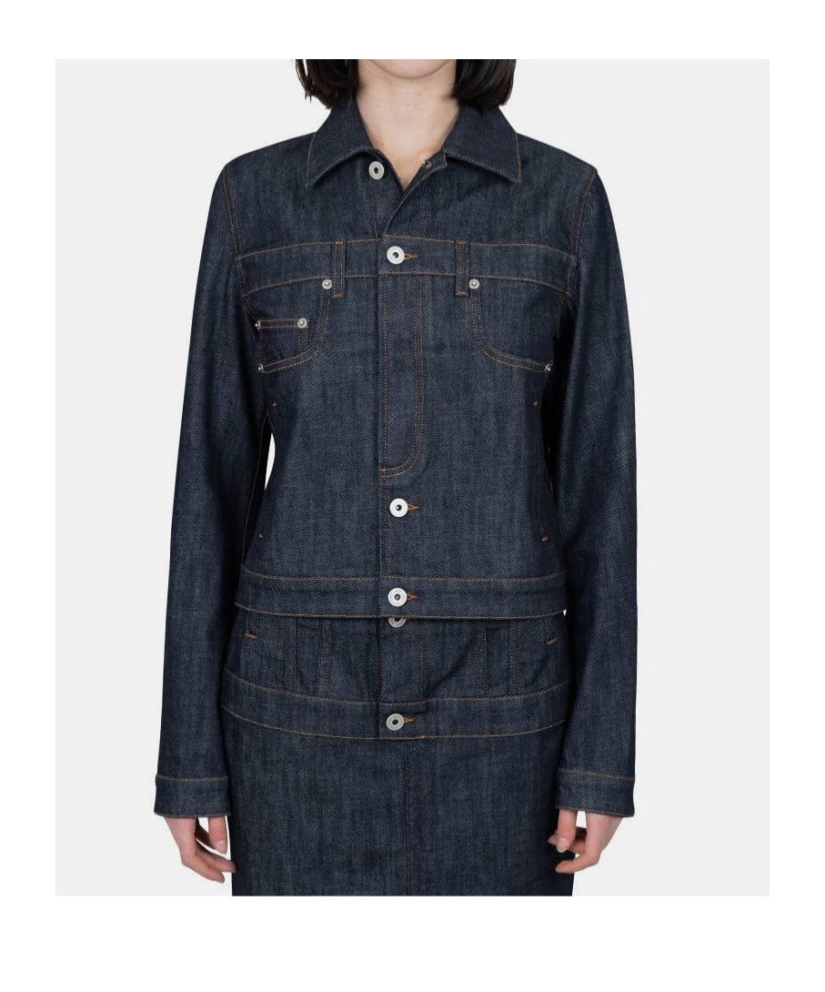 Jean Paul Gaultier Denim Jacket With Trompe Loeil Detail In Black