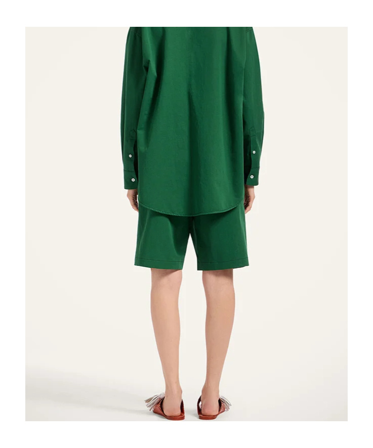 La Doublej Boyfriend Shorts In Green