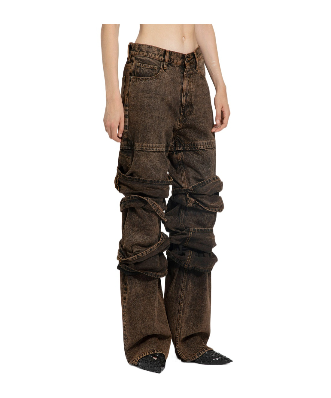 Y/project Belt-loop Jeans In Black