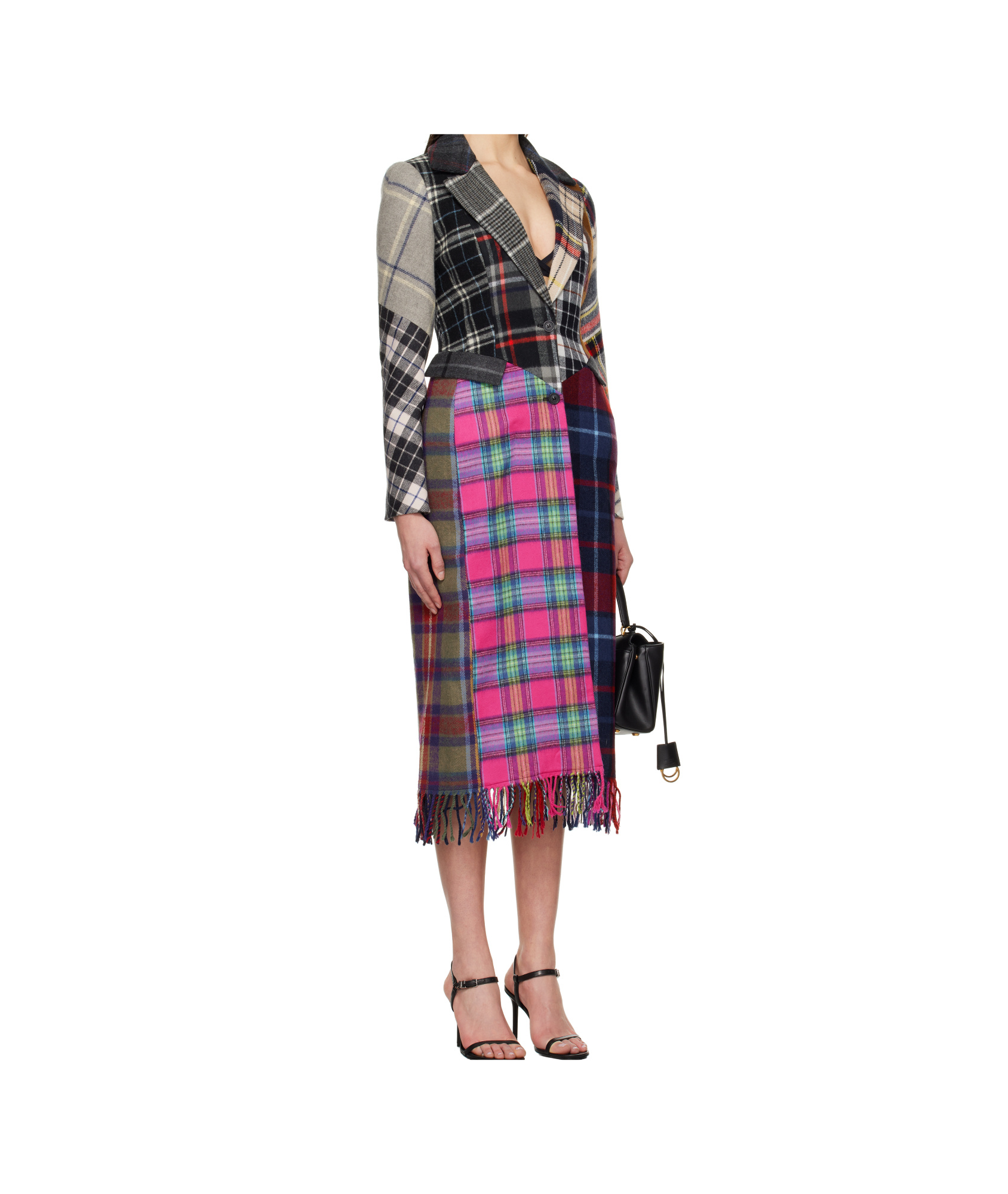 Marine Serre A Color-blocking Patchwork Coat