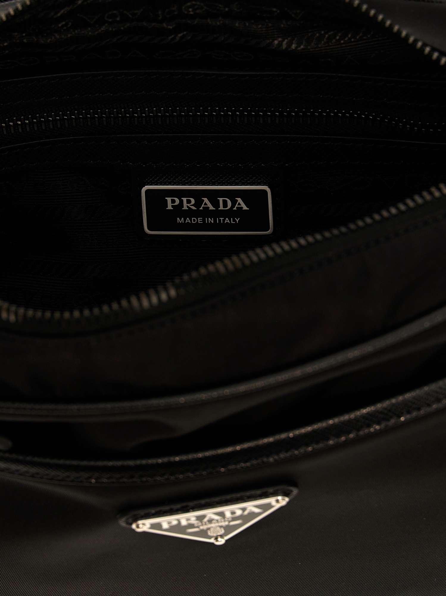 Prada Men's Re-nylon Messenger Bag In Black
