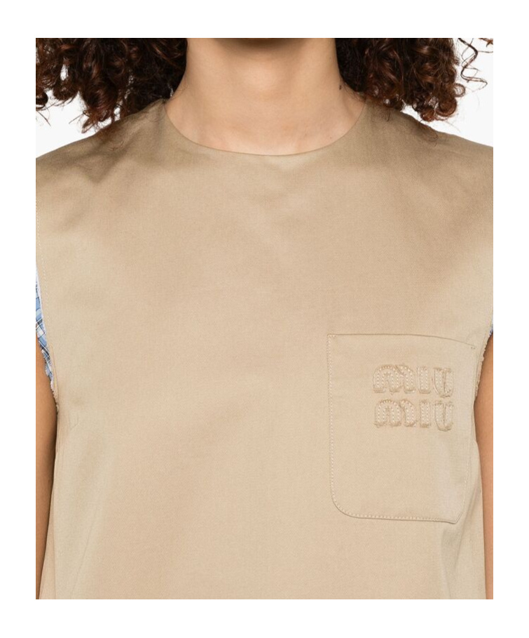 Miu Miu Minikleid Im Layering-look In Gray