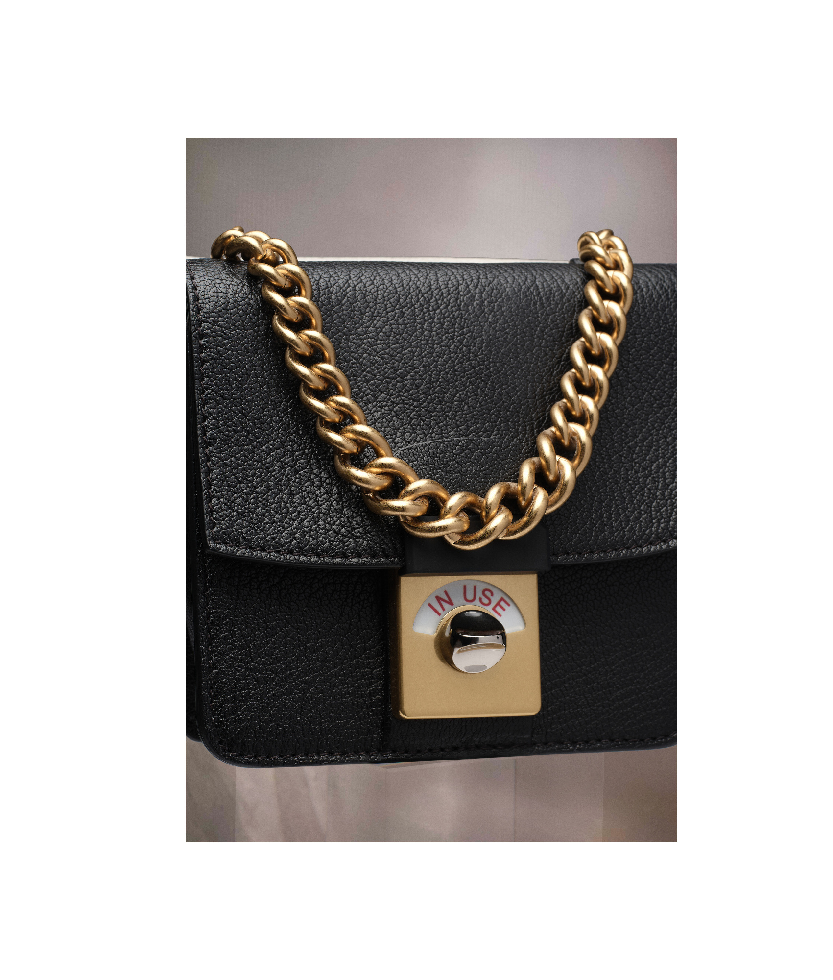 Maison Margiela New Lock Square Shoulder Bag In Black