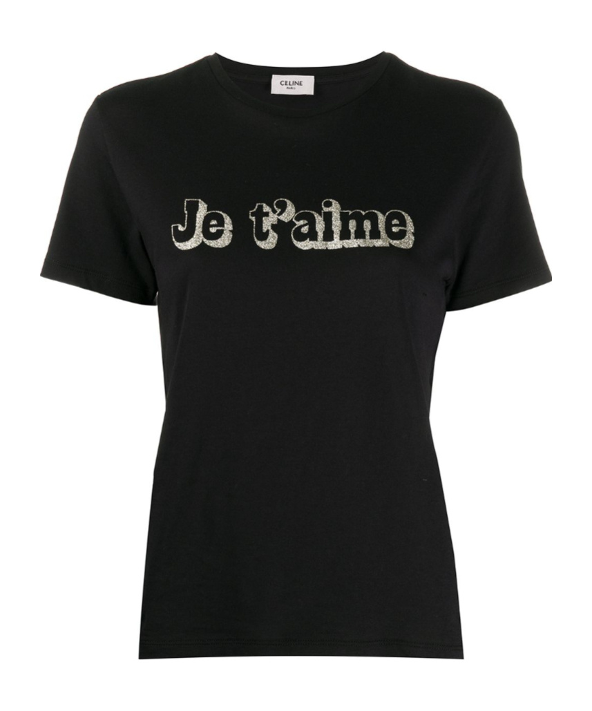 CELINE LETTER PRINTED T-SHIRT 