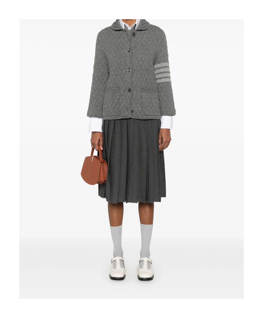 Thom Browne Long Sleeve Casual Jacket In Gray