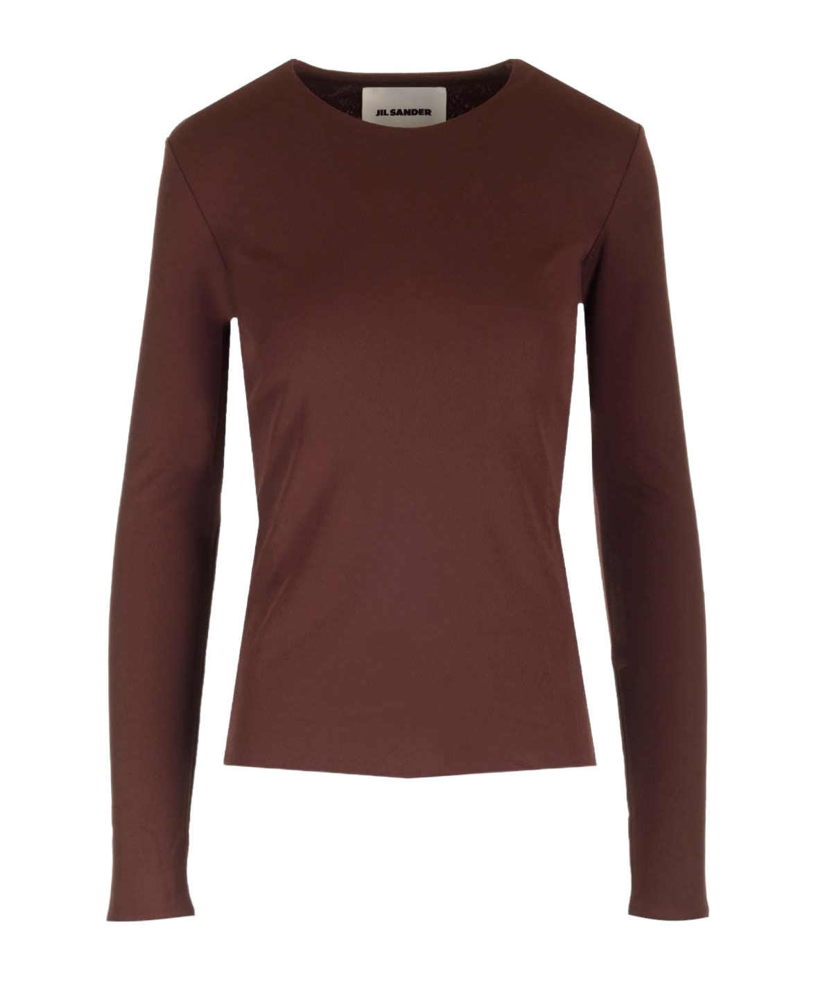 Jil Sander Long-sleeved Crewneck Top In Red
