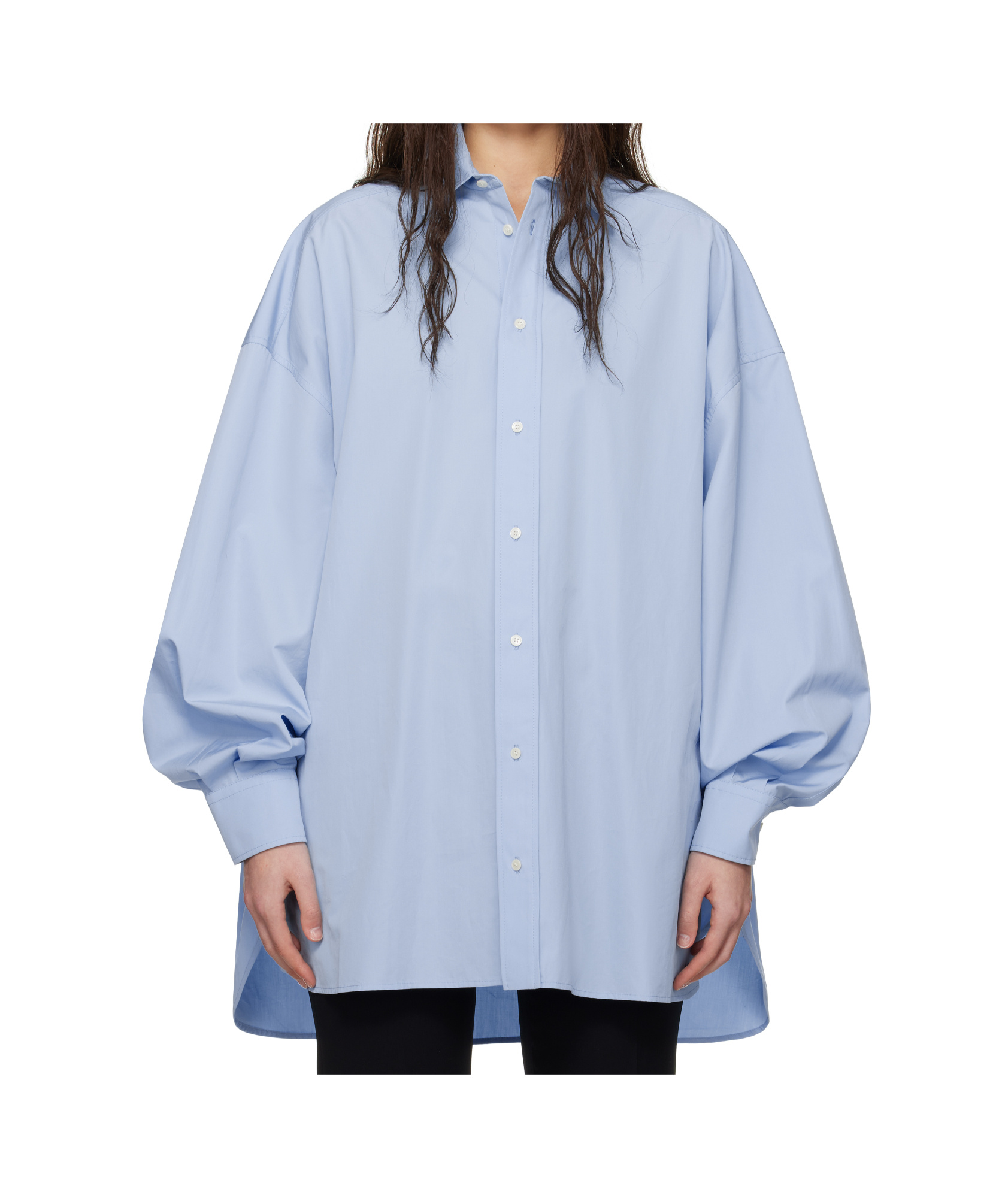 Wardrobe.nyc 'oversize Shirt Dress Mini' Dress In Blue