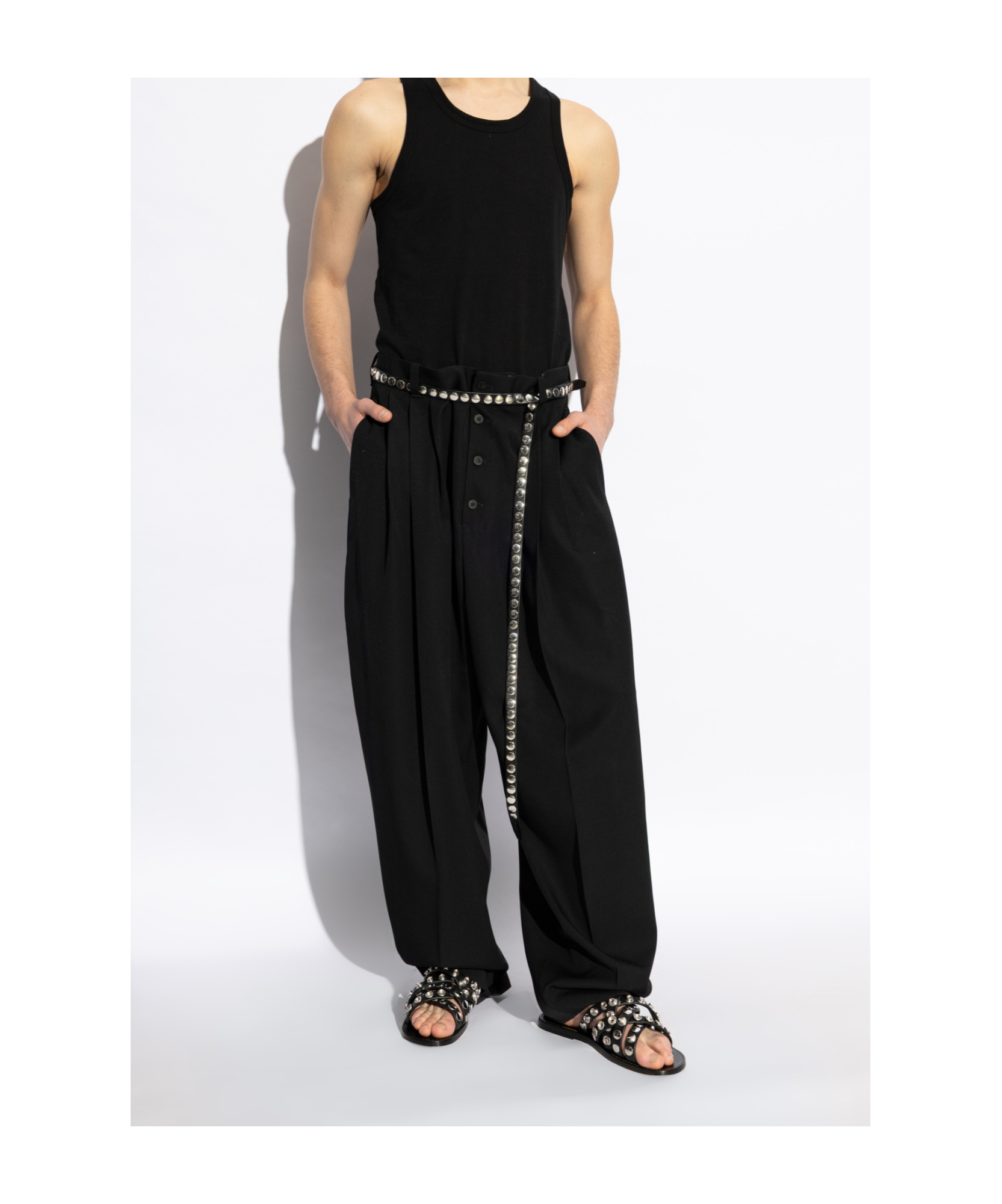 Dsquared2 Studded Slippers In Black