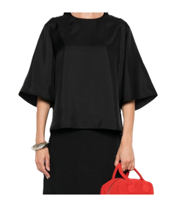 Rohe Short-sleeve Silk Top In Black