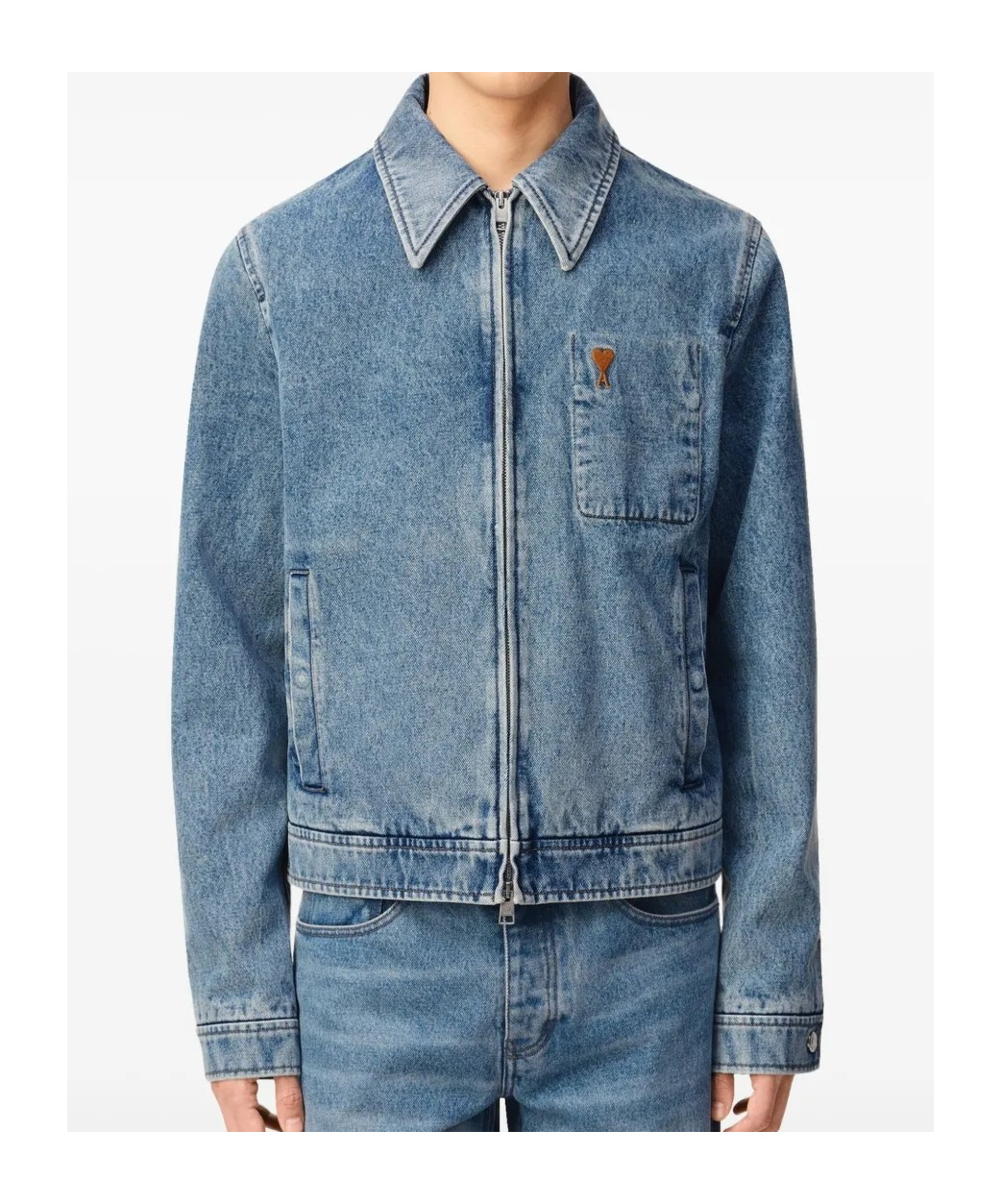 Ami Alexandre Mattiussi Ami Paris Jacket Adc Zipped Jacket Clothing In Blue
