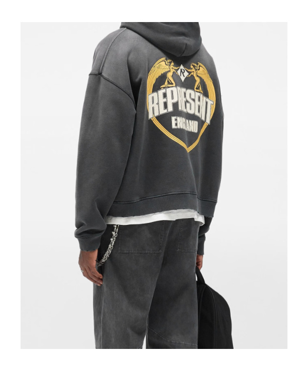 Represent Logo-embroidered Hoodie In Multi
