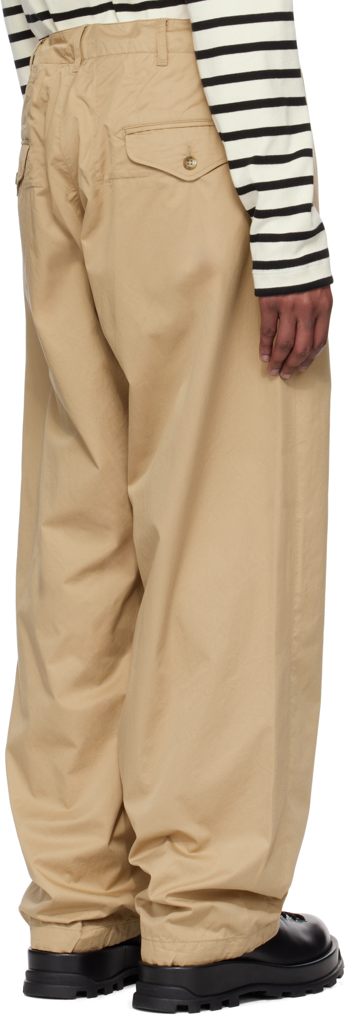 Engineered Garments Beige Gurkha Trousers In Camel