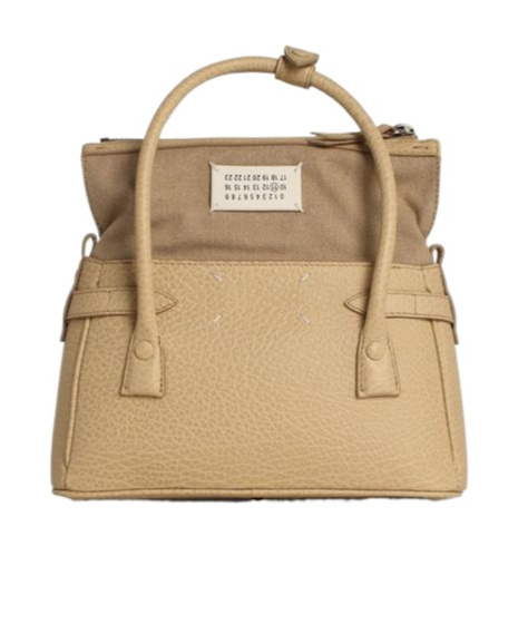 Maison Margiela 5ac East West Cream Leather Bag In Nude