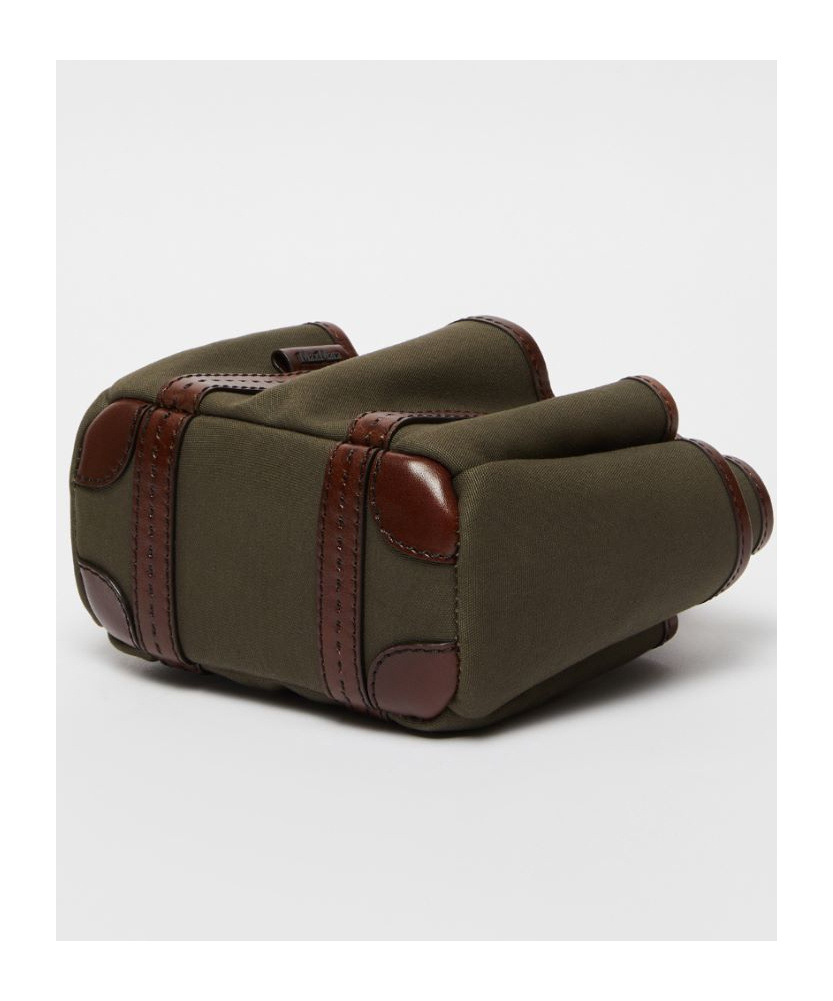 Max Mara Canvas And Leather Giardiniera Mini Tote Bag In Brown
