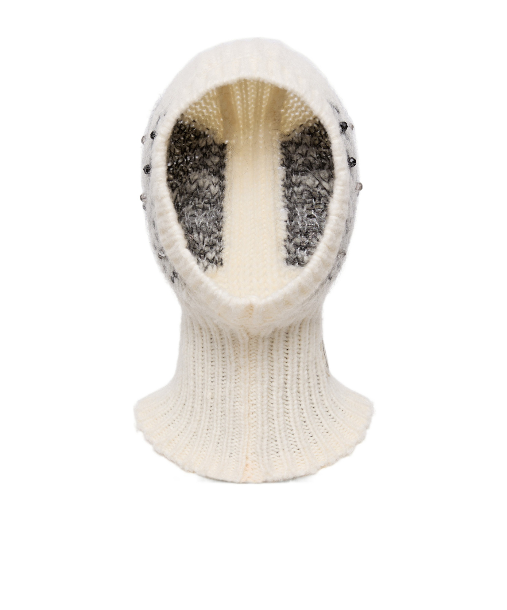 Moncler Crystal-embroidered Alpaca  Wool Blend Balaclava In White