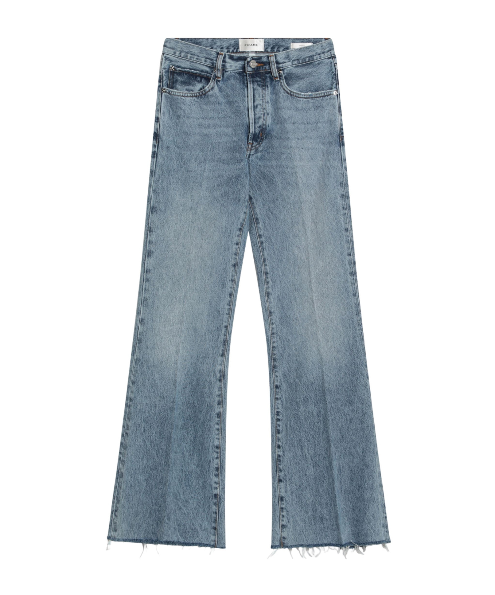 Frame Wide-leg The Lax Jeans With Washed Effect In Blue