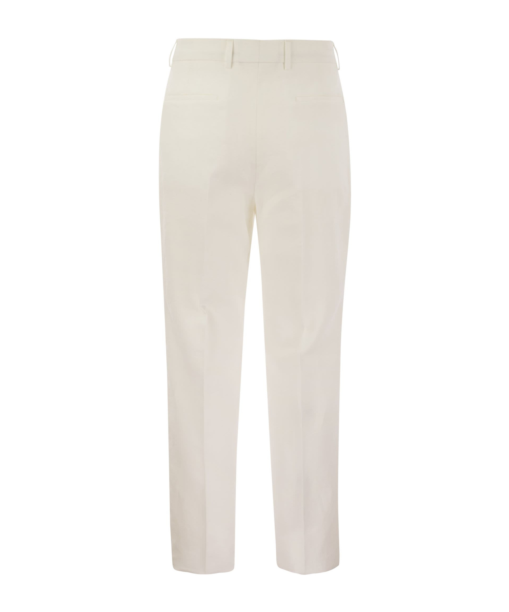 Brunello Cucinelli Cotton Slim Fit Pants In White | ModeSens