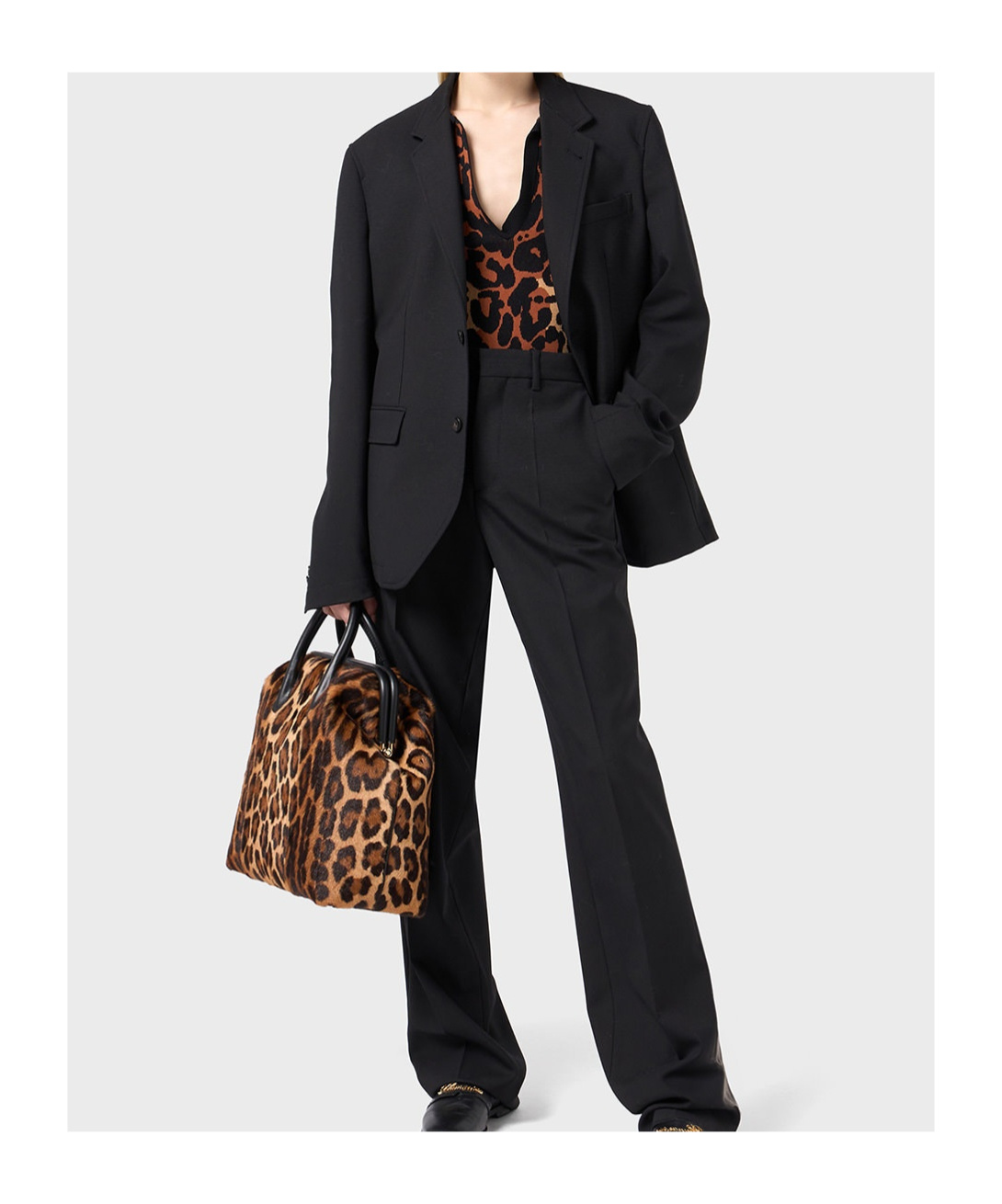 Blumarine Lettering-print Single-breasted Blazer In Black