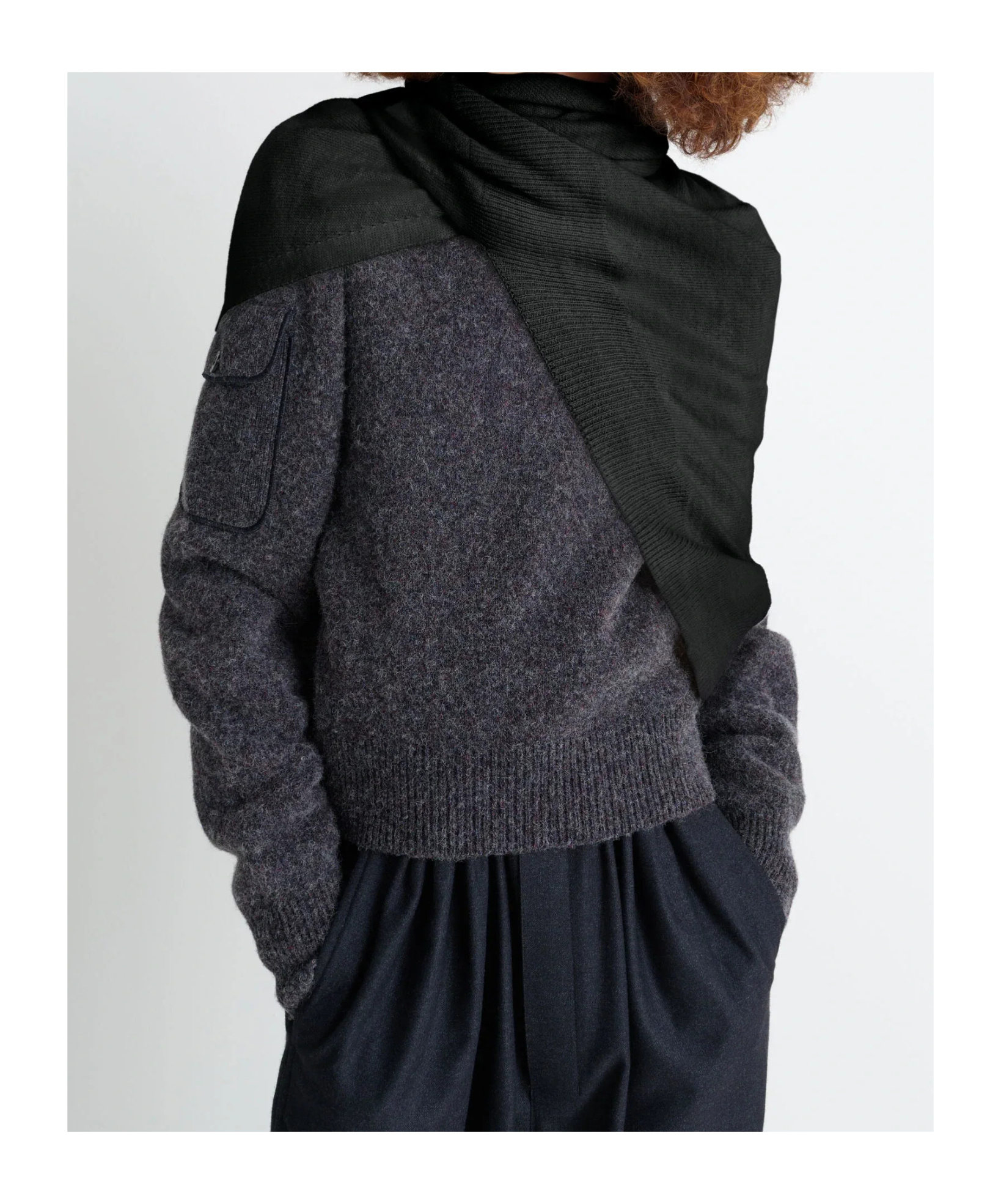 Lemaire Wrap-around Scarf In Black