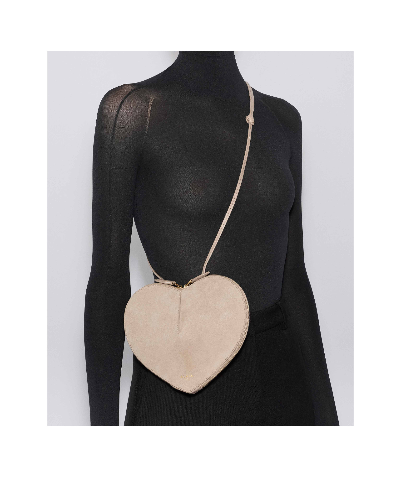 Alaïa Le Cœur Bi-material Bag In Leather