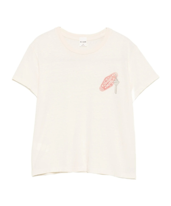 Re/done Crew-neck T-shirt In White