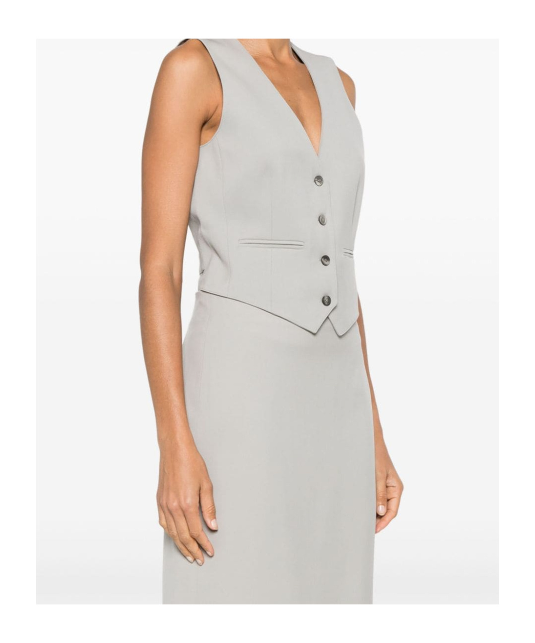 WARDROBE.NYC GREY WAISTCOAT WARDROBE.NYC - WOMEN