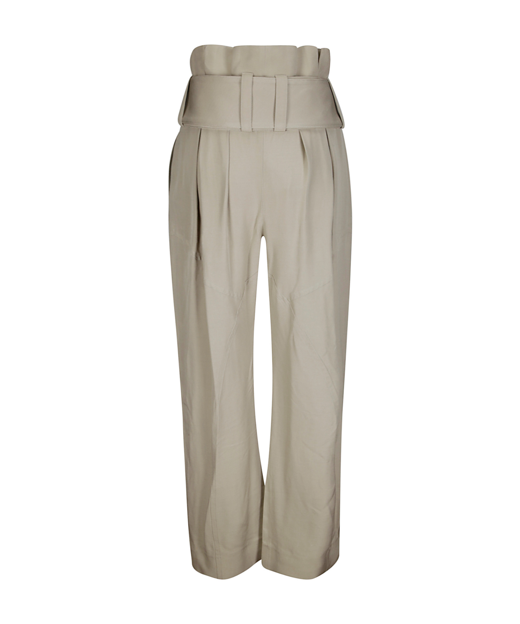 Jw Anderson Taupe Gathered Waist D-ring Trousers In Nude