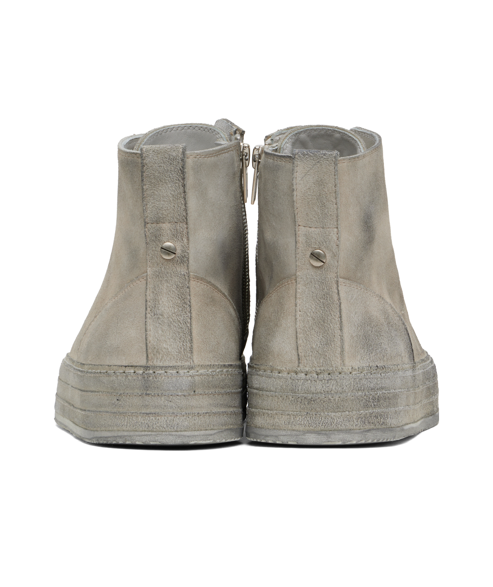 Ann Demeulemeester Off-white Raven High-top Sneakers In Nude