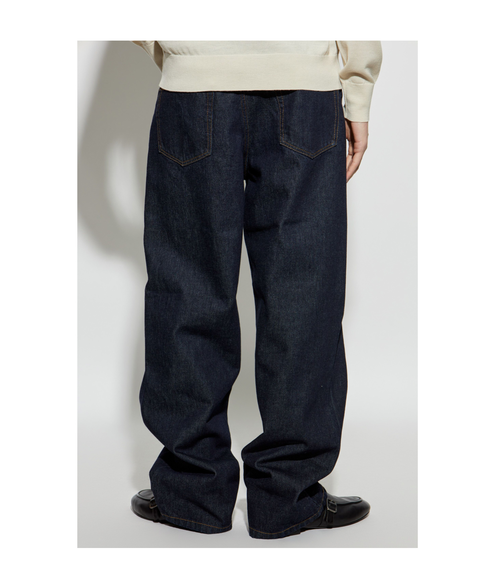 Dries Van Noten Belt-loop Jeans In Black