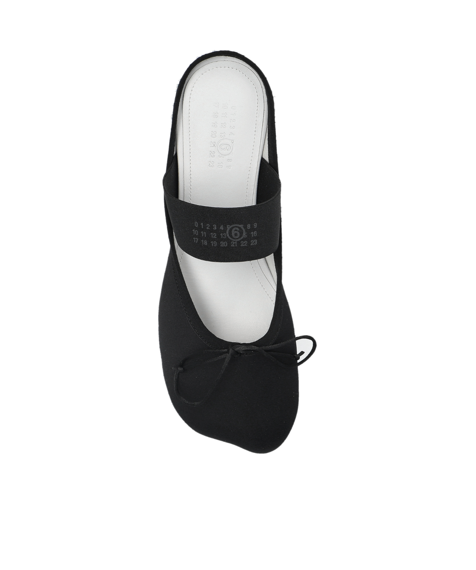 Mm6 Maison Margiela Mm6 By Maison Margiela Black Ballerina Shoes Logo In Black
