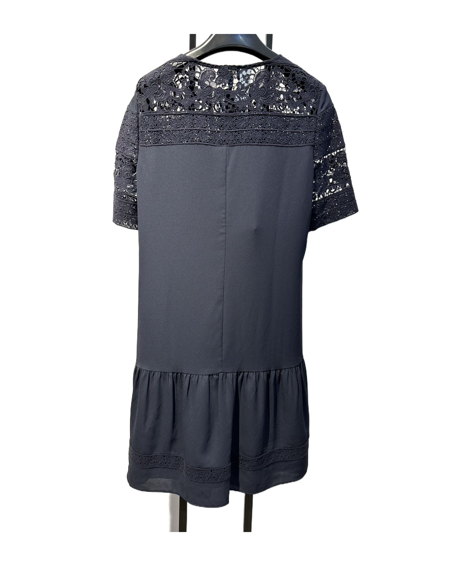 Armani Jeans Round-collar Short-sleeve Dress In Black