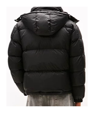 Tommy Hilfiger Hooded Puffer Jacket In Black