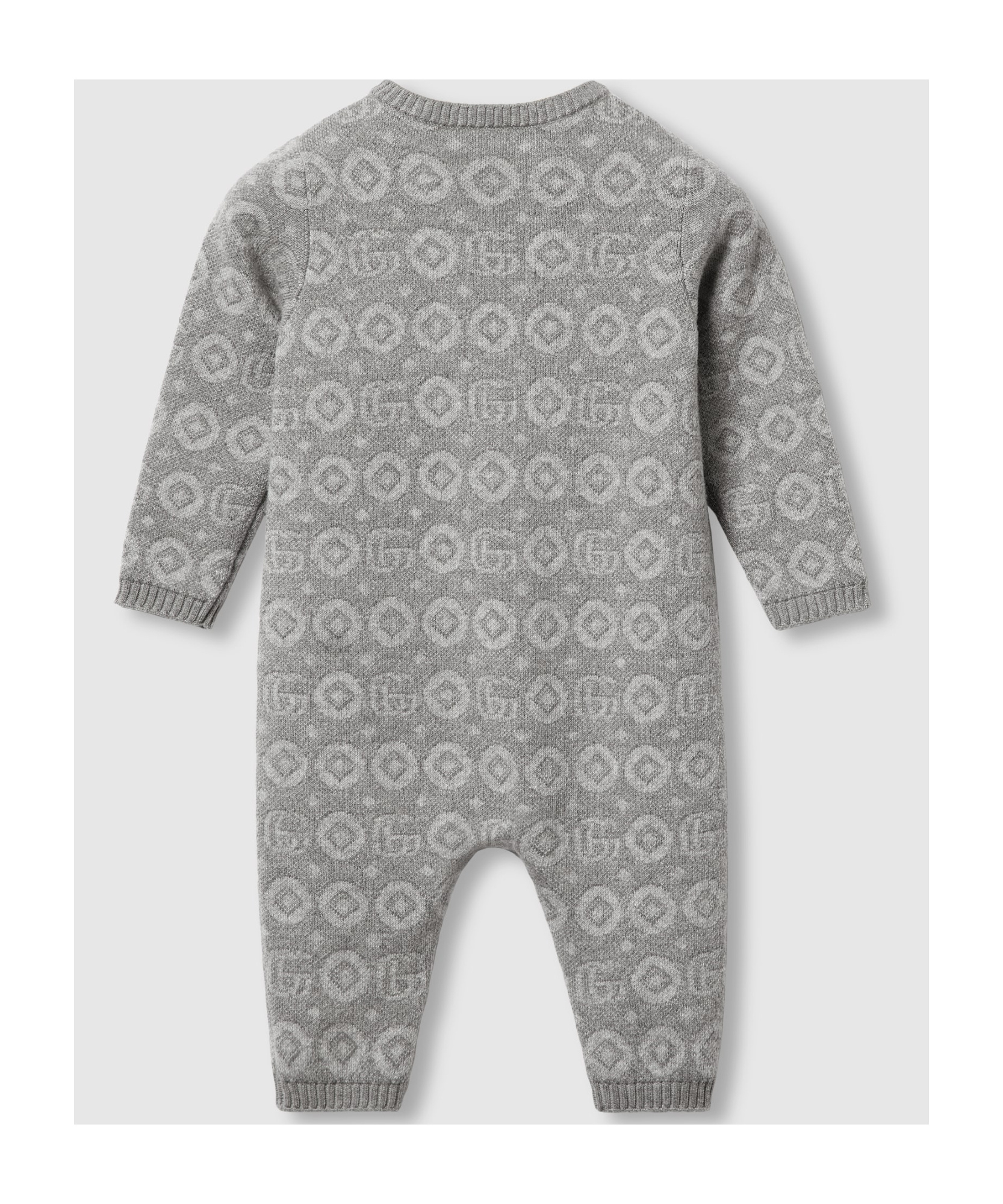 Gucci Double G Geometric Pattern Jumpsuit In Gray