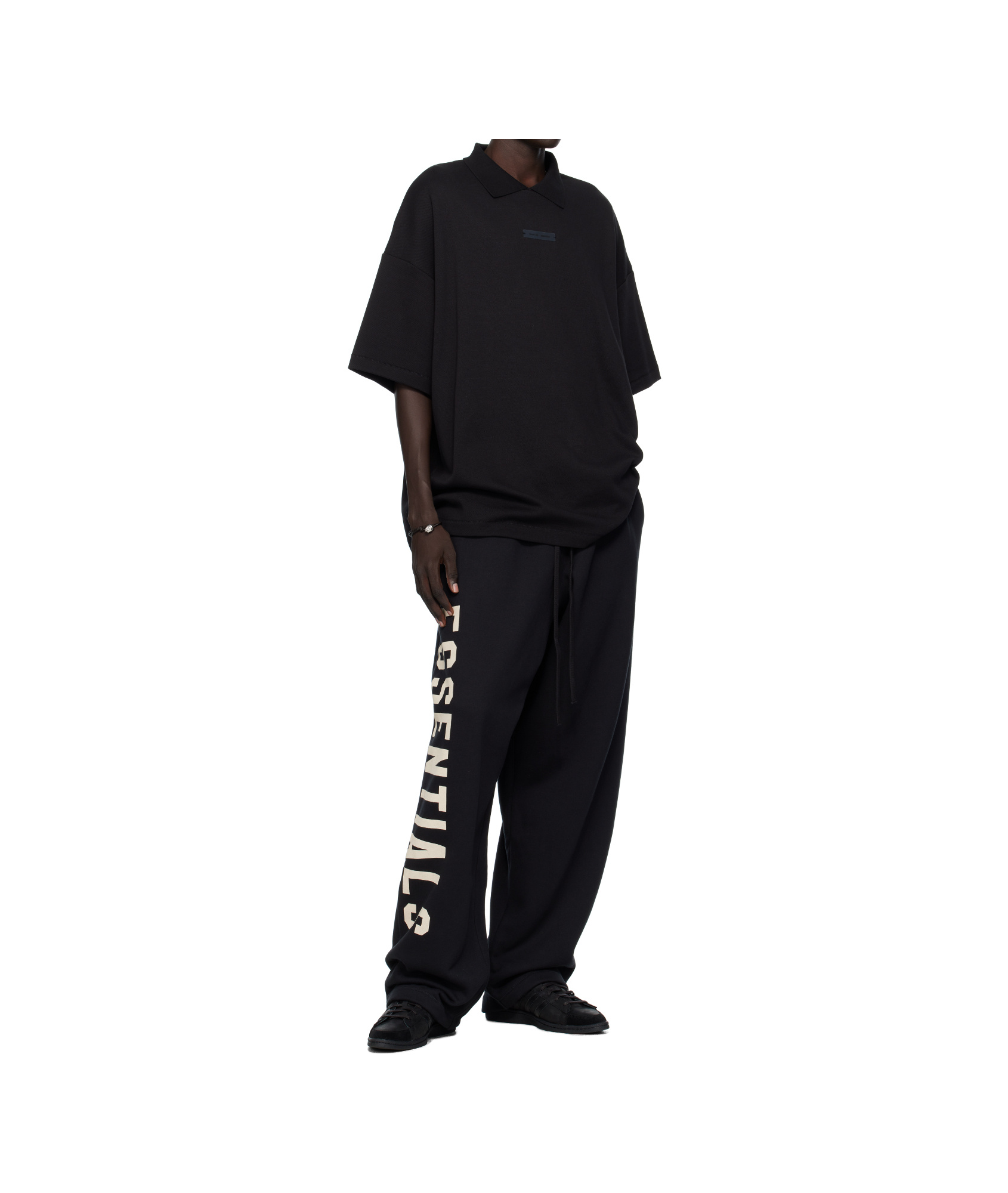 Essentials Logo-banded Track Pants In Black