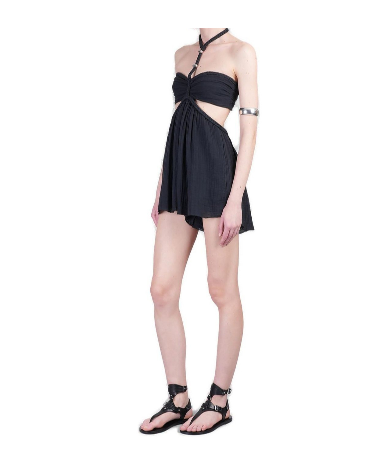 Isabel Marant Jessie Jumpsuit In Black Cotton In Nude