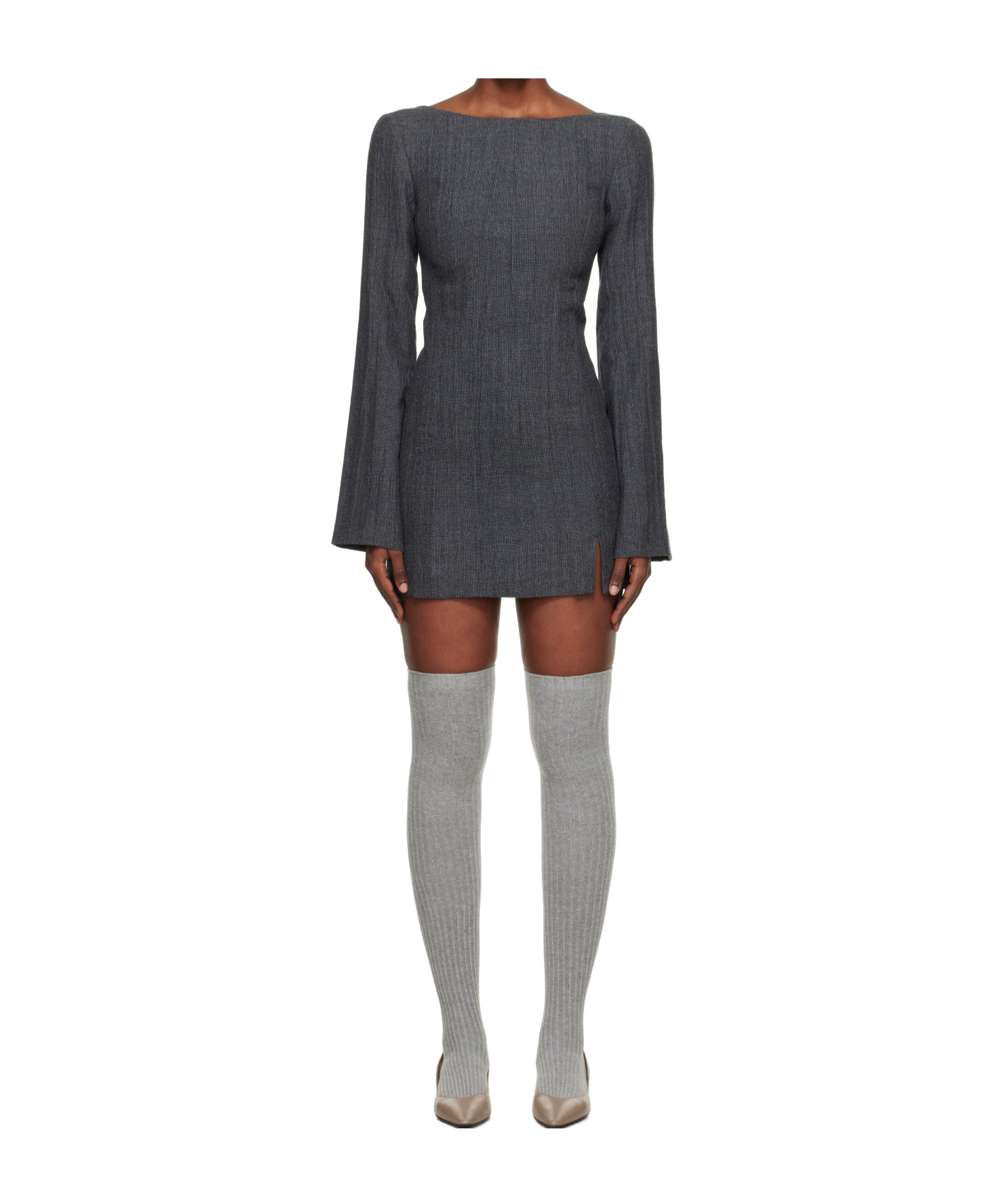 Our Legacy Firm Mini Dress In Gray