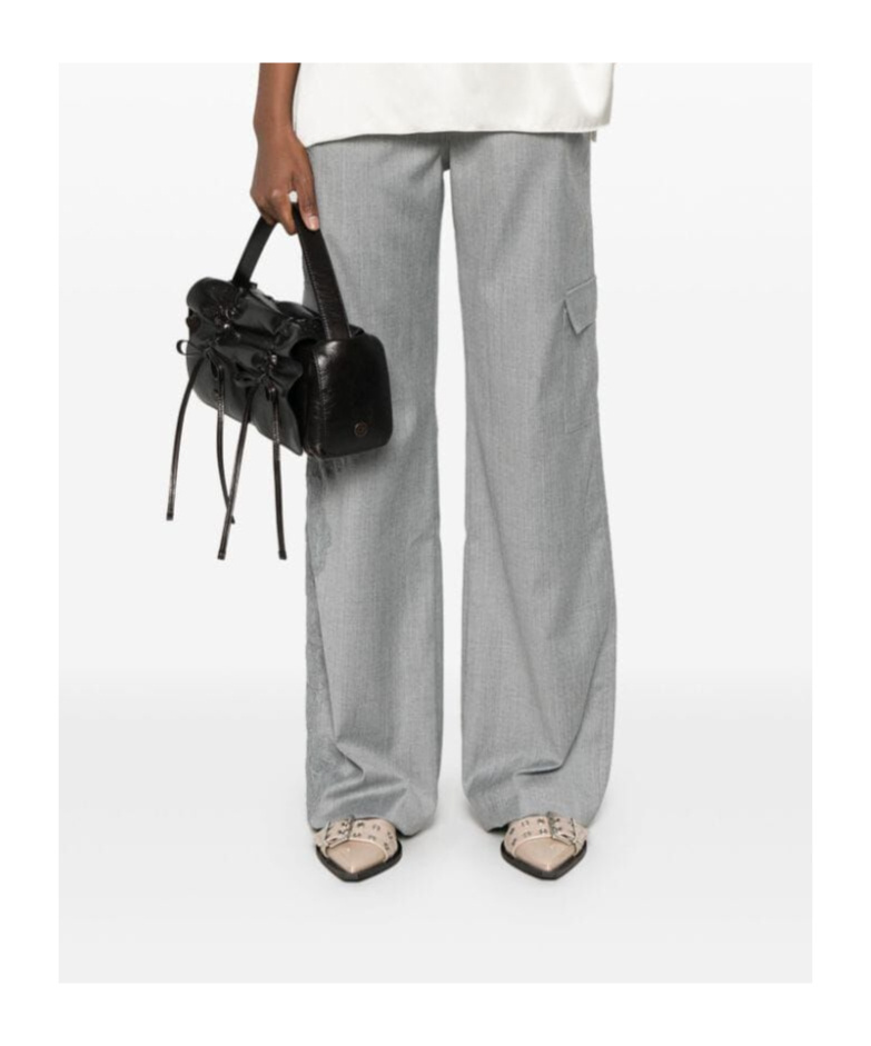 ERMANNO SCERVINO LACE-EMBELLISHED TROUSERS