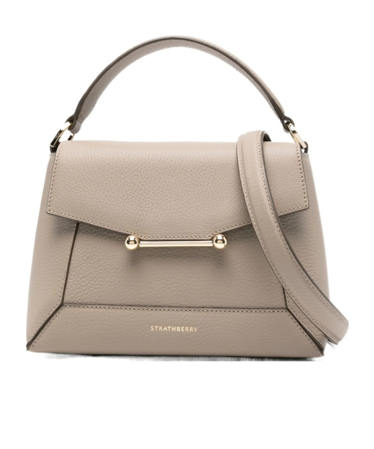 Strathberry Logo-print Tote Bag In Neutral