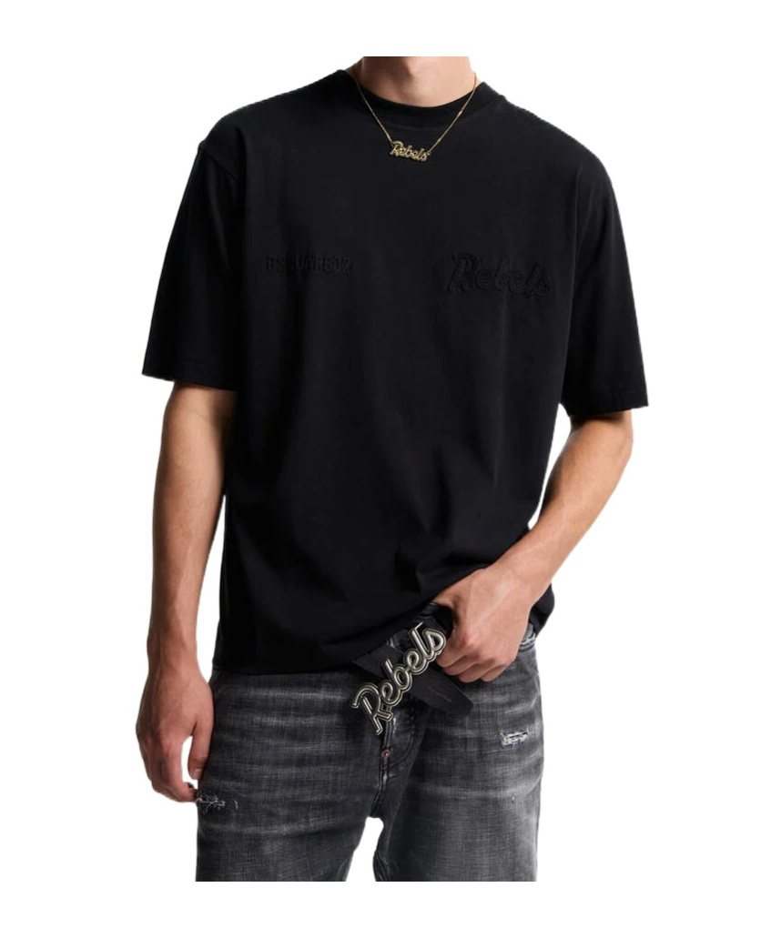 Dsquared2 Rebels Loose Fit T-shirt In Black