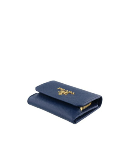 Prada Logo Wallet In Blue